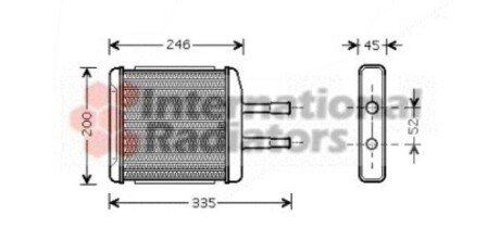 Радіатор обігрівача CHEVROLET Epica (V250), Evanda (V200) - (p96327370, 96327370, 96472174) Van Wezel 81006059 (фото 1)