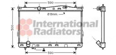 Радіатор охолодження HYUNDAI TRAJET (FO) (99-) 2.0-2.7 - Van Wezel 82002077