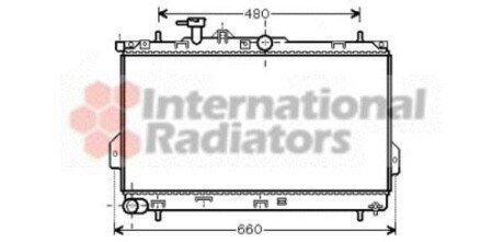 Радіатор охолодження HYUNDAI MATRIX (FC) (01-) 1.6 i - (2531017050, 2531017002, 2531017000) Van Wezel 82002097