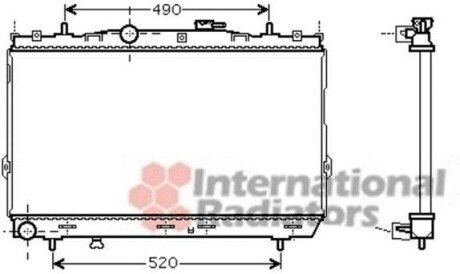 Радіатор охолодження двигуна COUPE/ LANTRA MT- - (253102C006, 253102D000, 253102D200) Van Wezel 82002185