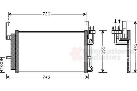 Радіатор кондиціонера HYUNDAI SANTA FE 01>06 - (9760626000, 9760626001, 9760626401) Van Wezel 82005084