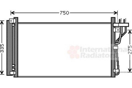 Конденсор кондиціонера GRANDEUR/XG/MAGENTIS 05- - (976063L180) Van Wezel 82005184