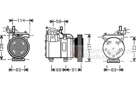 Компресор кондиціонера GETZ 14i/16i MT/AT 05-09 - Van Wezel 8200K199