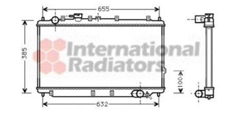 Радіатор охолодження двигуна KIA SEPHIA/SHUMA MT 96- - (ok2a115200, ok2a115200b, ok2a115200c) Van Wezel 83002016