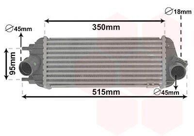 Інтеркулер Sportage/IX35 1.7CRDi 09+ - (282702A850, 282712A850) Van Wezel 83004281 (фото 1)