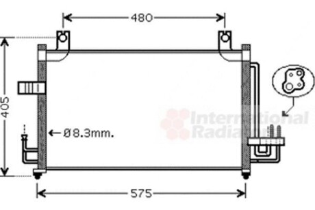 Радіатор кондиціонера - ((97606FD100, 97606FD000)) Van Wezel 83005068