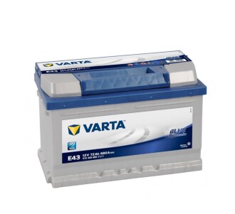 Автомобільний акумулятор 6СТ-72 Blue Dynamic (E43) - ((1672941, 1672942, 191915105AB, 191915105K, 191915105L)) VARTA 572 409 068