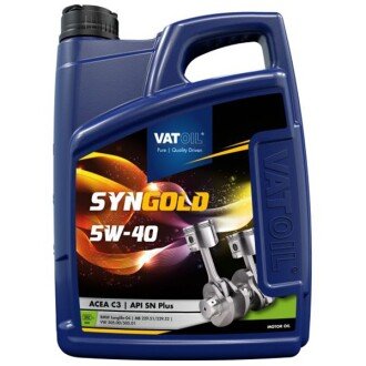 Syngold 5W-40 5л Синтетична моторна олива - VATOIL 50195 (фото 1)