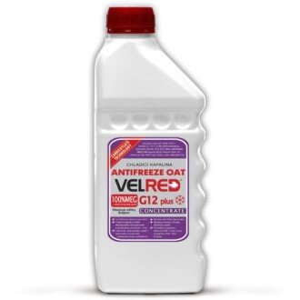 Антифриз-концентрат VelRed G12 Plus Concentrate -80°C красный, 0,95л - VELVANA VELREDG12PLUS095KG (фото 1)