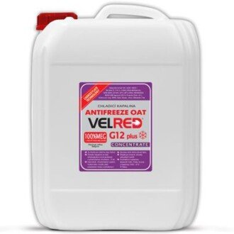 Антифриз-концентрат VelRed G12 Plus Concentrate -80°C красный, 20л - VELVANA VELREDG12PLUS20KG