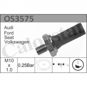 Датчик тиску оливи LT 2.5TDI (AGX/ANJ/APA/BBE/BBF) - (028919081G, 95VW9278DA, 1094738) Vernet OS3575