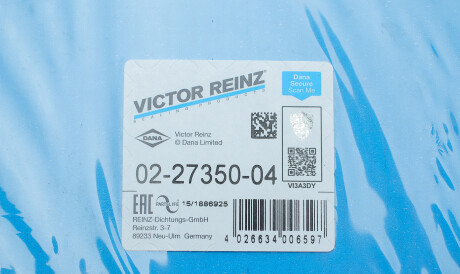 Фото 2 - Комплект прокладок VICTOR REINZ 02-27350-04 (022735004)