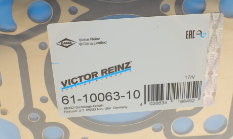 Фото 3 - Прокладка ГБЦ головки блока VICTOR REINZ 61-10063-10 (611006310)