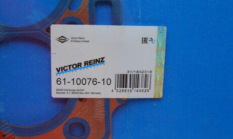 Фото 3 - Прокладка ГБЦ головки блока VICTOR REINZ 61-10076-10 (611007610)