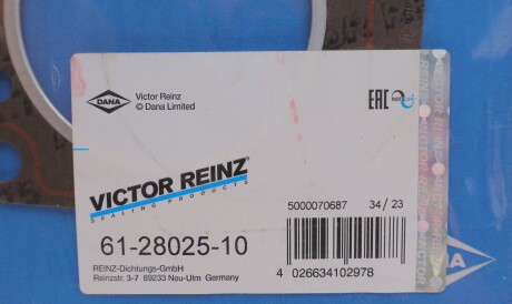 Фото 2 - Прокладка ГБК блока циліндрів VICTOR REINZ 61-28025-10 (612802510)