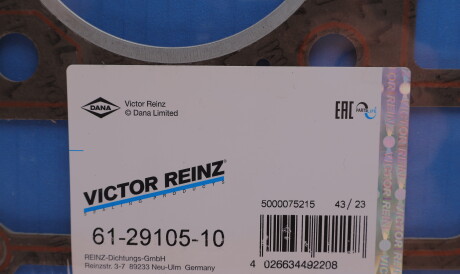 Фото 2 - Прокладка ГБЦ головки блока VICTOR REINZ 61-29105-10 (612910510)