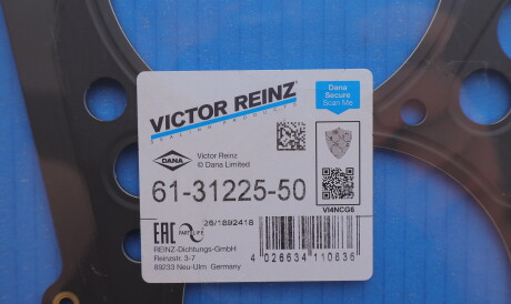 Фото 2 - Прокладка ГБЦ головки блока VICTOR REINZ 61-31225-50 (613122550)