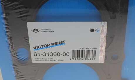 Фото 3 - Прокладка ГБК блока циліндрів VICTOR REINZ 61-31360-00 (613136000)