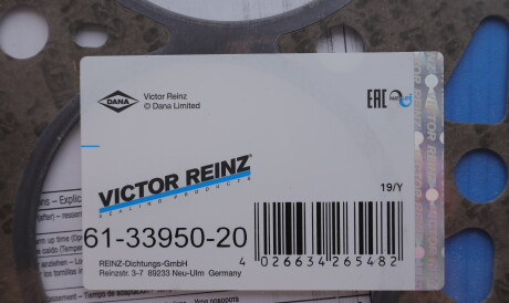 Фото 2 - Прокладка ГБЦ головки блока VICTOR REINZ 61-33950-20 (613395020)