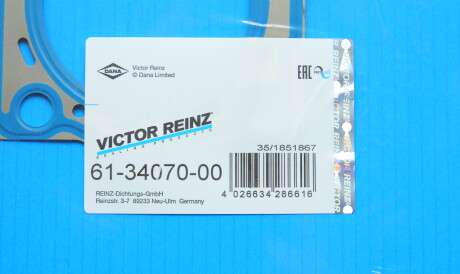 Фото 2 - Прокладка ГБК блока циліндрів VICTOR REINZ 61-34070-00 (613407000)