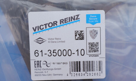 Фото 2 - Прокладка ГБК блока циліндрів VICTOR REINZ 61-35000-10 (613500010)