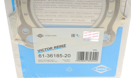 Фото 2 - Прокладка ГБК блока циліндрів VICTOR REINZ 61-36185-20 (613618520)