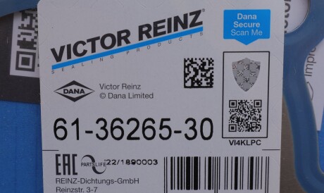 Фото 2 - Прокладка ГБЦ головки блока VICTOR REINZ 61-36265-30 (613626530)