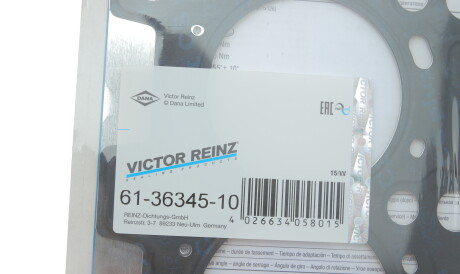 Фото 2 - Прокладка ГБЦ головки блока VICTOR REINZ 61-36345-10 (613634510)
