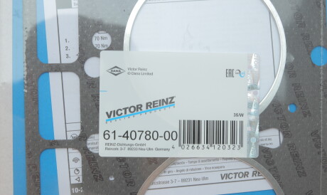 Фото 2 - Прокладка ГБК блока циліндрів VICTOR REINZ 61-40780-00 (614078000)