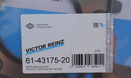Фото 2 - Прокладка ГБЦ головки блока VICTOR REINZ 61-43175-20 (614317520)