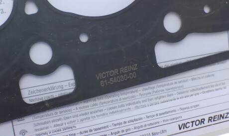 Фото 2 - Прокладка ГБК блока циліндрів VICTOR REINZ 61-54030-00 (615403000)