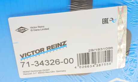 Фото 2 - Прокладка впускного коллектора VICTOR REINZ 71-34326-00 (713432600)