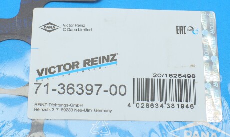Фото 2 - Прокладка впускного колектора VICTOR REINZ 71-36397-00 (713639700)