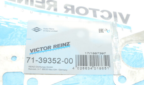 Фото 2 - Прокладка выпускного коллектора VICTOR REINZ 71-39352-00 (713935200)