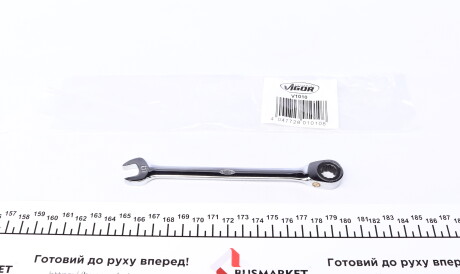 Ключ ріжково-накидний з тріскачкою 10 мм 72 зуб. L-160 мм - VIGOR V1010