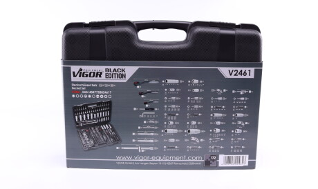 Zestaw kluczy nasadowych 1/2 1/4 3/8172 czesci (szt.) - VIGOR V2461