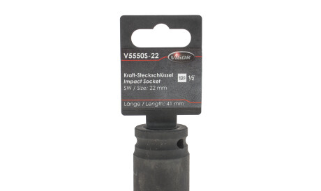 Головка торцева ударна 1/2" 22 мм - VIGOR V5550S-22