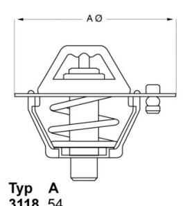 Термостат FORD; HONDA; MAZDA; MITSUBISHI - (2551042010, 2551042850) WAHLER 3119.88D3