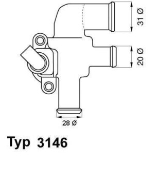 Термостат, охлаждающая жидкость - WAHLER 3146.90D