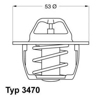 Термостат, охлаждающая жидкость - WAHLER 3470.89D50