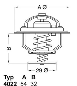 Термостат, охлаждающая жидкость - WAHLER 4022.88D