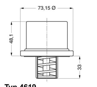Термостат, охлаждающая жидкость - WAHLER 4619.75