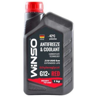 Антифриз Coolant Red G12 -42°C красный, 1л - WINSO 880920