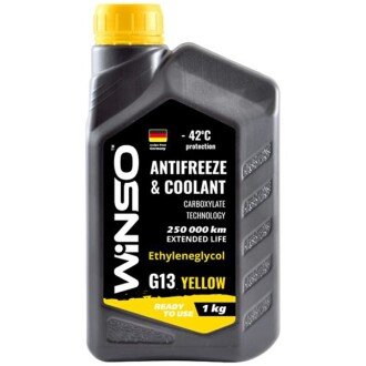 Антифриз Coolant Yellow G13 -42°C жовтий, 1л - WINSO 880940