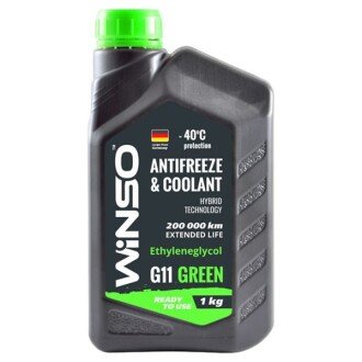 Антифриз Coolant Green G11 -40°C зелений, 1л - WINSO 880960