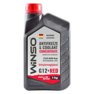 Антифриз-концентрат Coolant Concentrate Red G12 -80°C червоний, 1л - WINSO 881000 (фото 1)