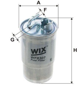 Фільтр паливний Seat Leon/Toledo 1.9 TDI 99-06 FILTERS - (1C0127401, 1CO127401, 1J0127399A) WIX WF8307