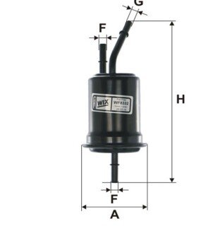 Фільтр паливний Kia Rio 1.3-1.5 00-05 (h=183mm) FILTERS - (0K30A13480, 0K32A20490, OK30A13480) WIX WF8332