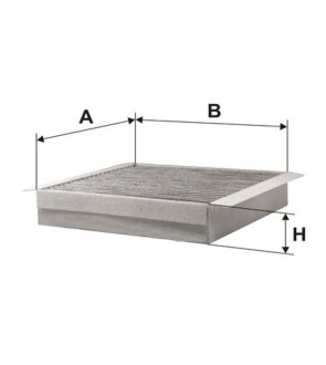 Фильтр, воздух во внутренном пространстве - (0001110V004, 0001110V003) WIX WP9271