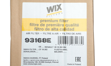 Фото 2 - Воздушный фильтр WIX 93168E